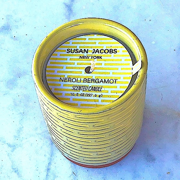 SUSAN JACOBS NEW YORK CANDLE NEROLI BERGAMOT YELLOW TERRACOTTA NEW 1 WICK 10.5oz - Picture 2 of 4